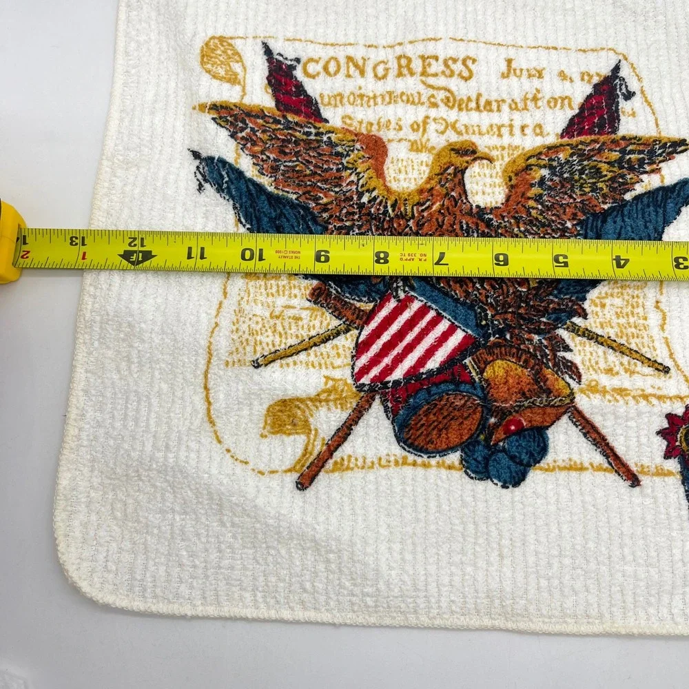 Vintage Cannon Americana Eagle‎ Declaration of Independence Washcloth Set of 2